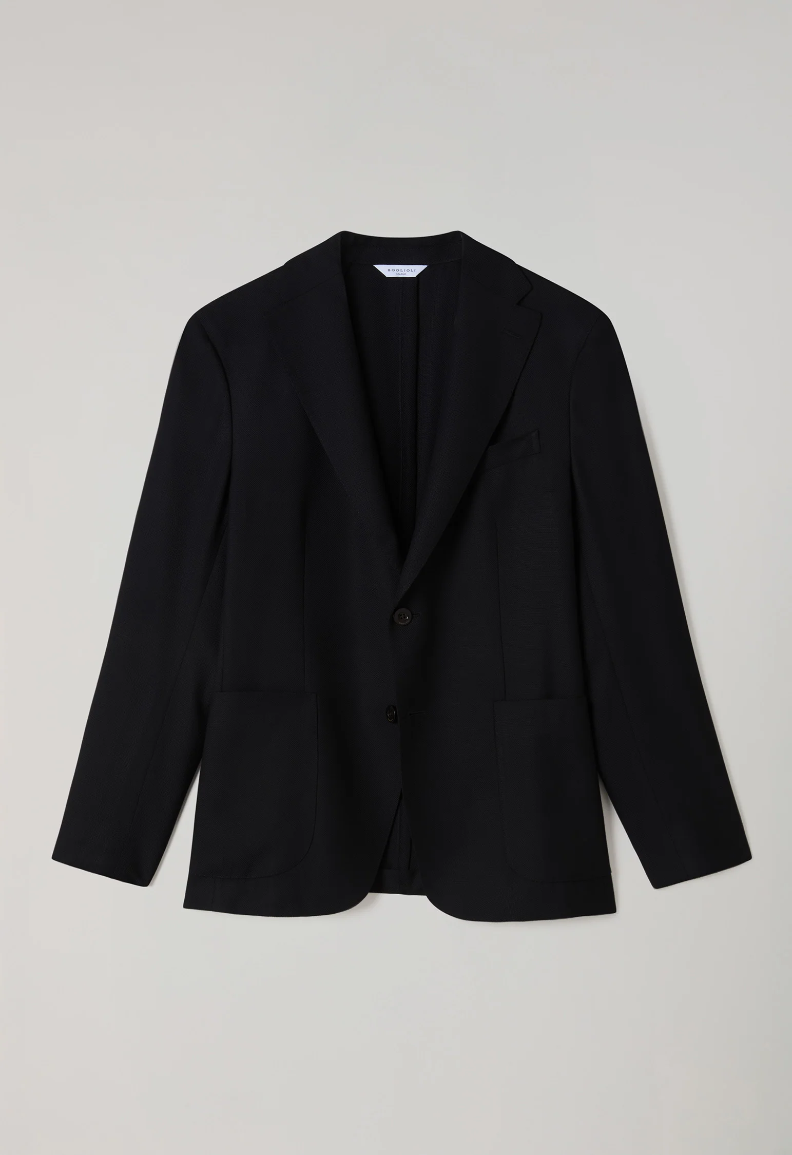 K-Jacket in lana leggera nera a nido d'ape - Image 4