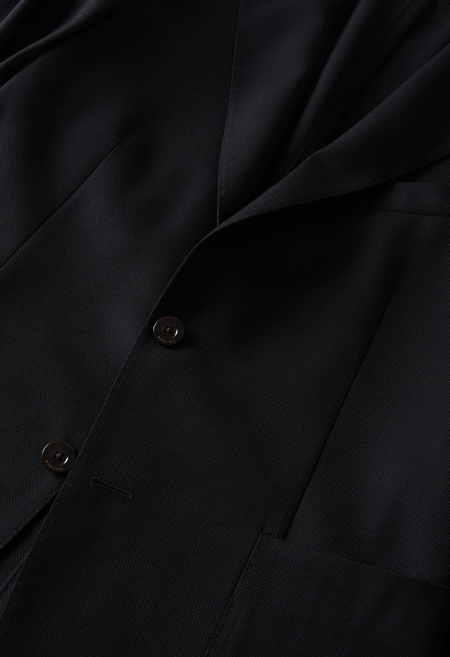 K-Jacket in lana leggera nera a nido d'ape - Image 5