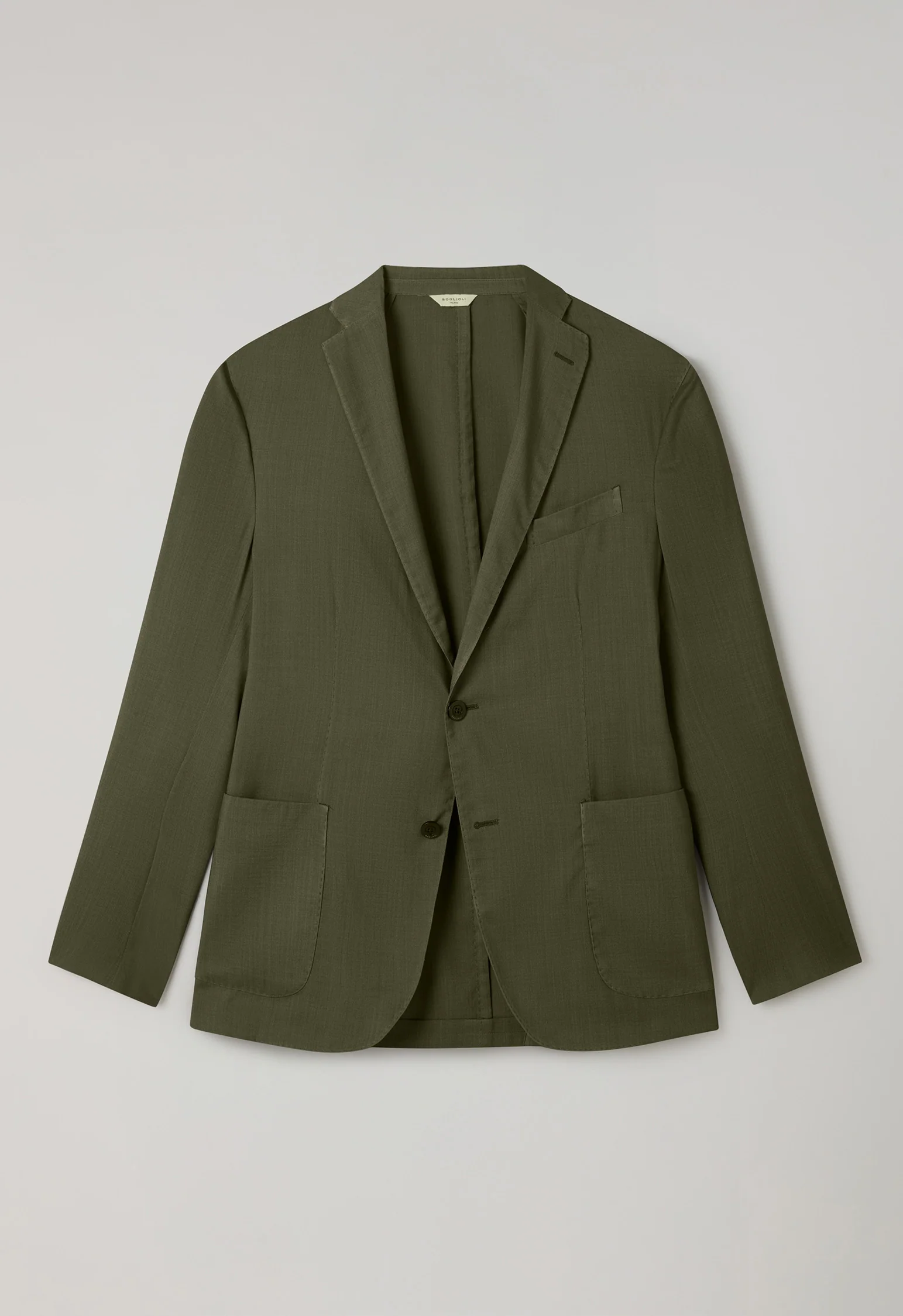 K-Jacket in lana ultralight e seta verde - Image 4