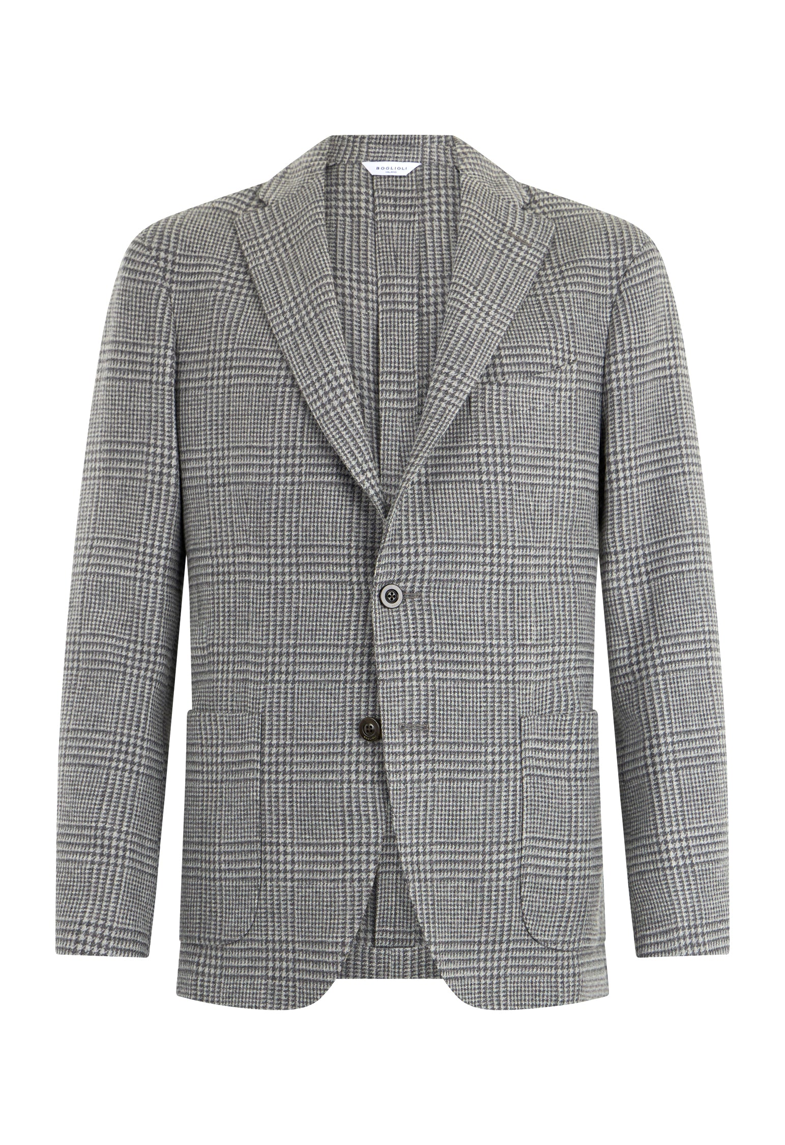 K-Jacket Principe di Galles in misto lana e cashmere grigia - Image 4