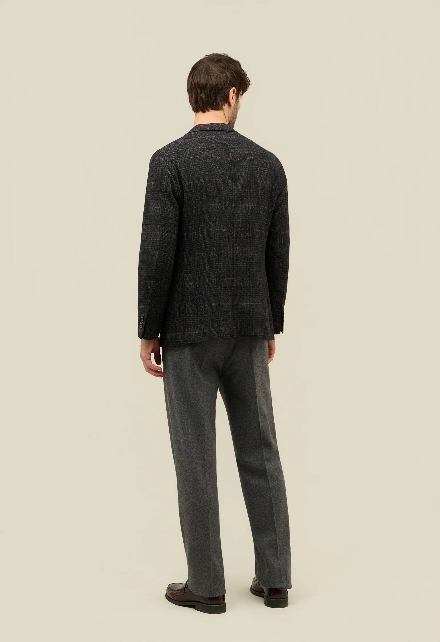 K-Jacket Principe di Galles in misto lana grigia scura - Image 2
