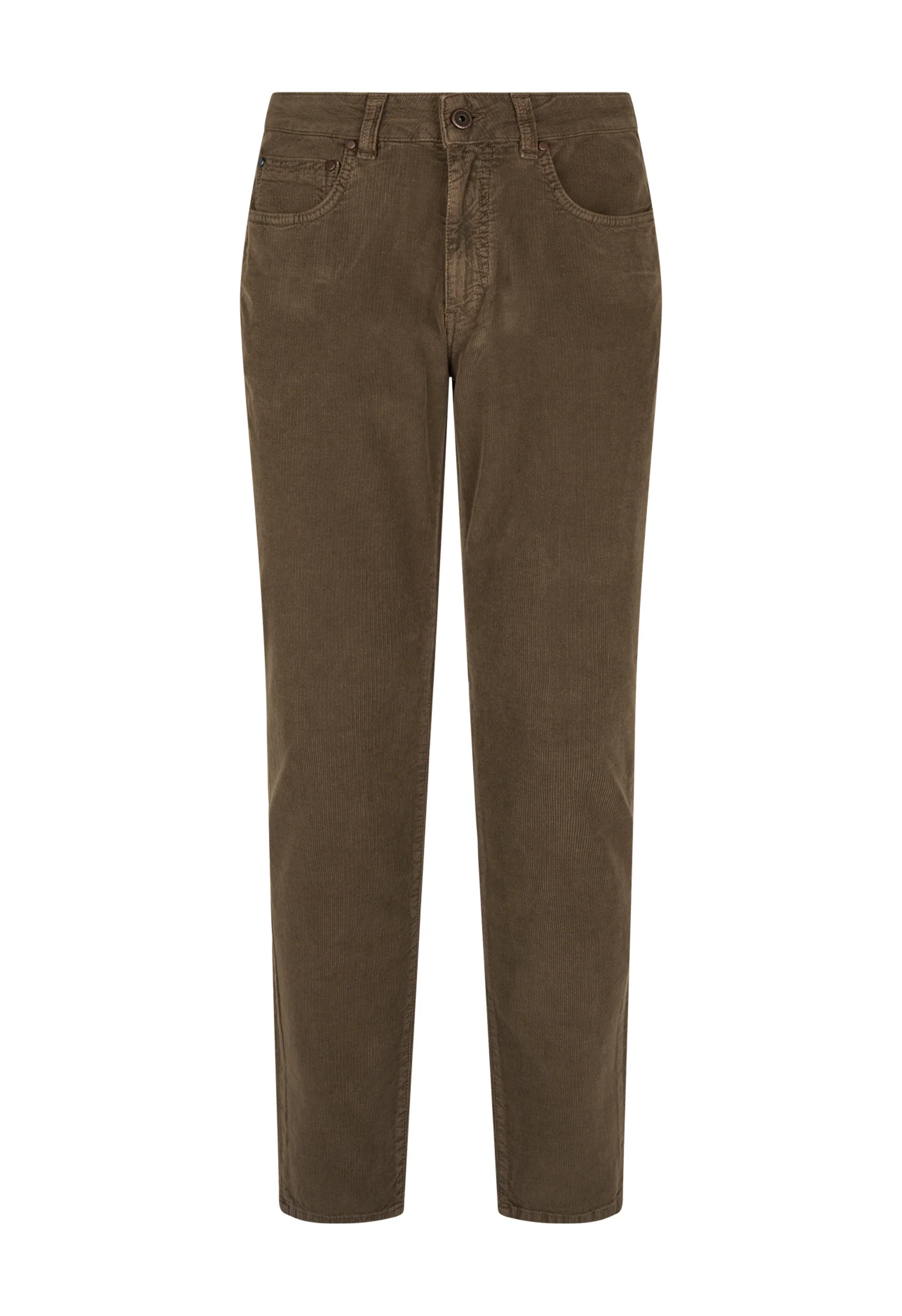 Pantalone 5 tasche in velluto tinto in capo verde olive - Image 4