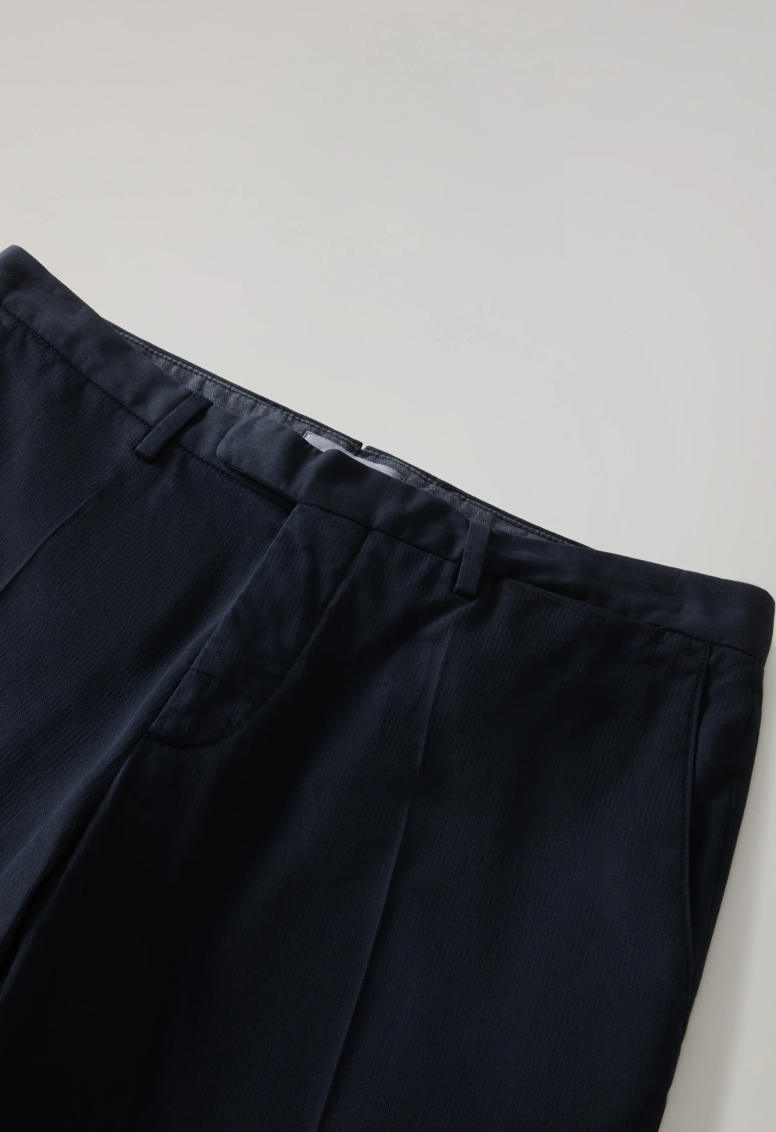 Pantalone in cotone tinto in capo micro-spinato blu - Image 5