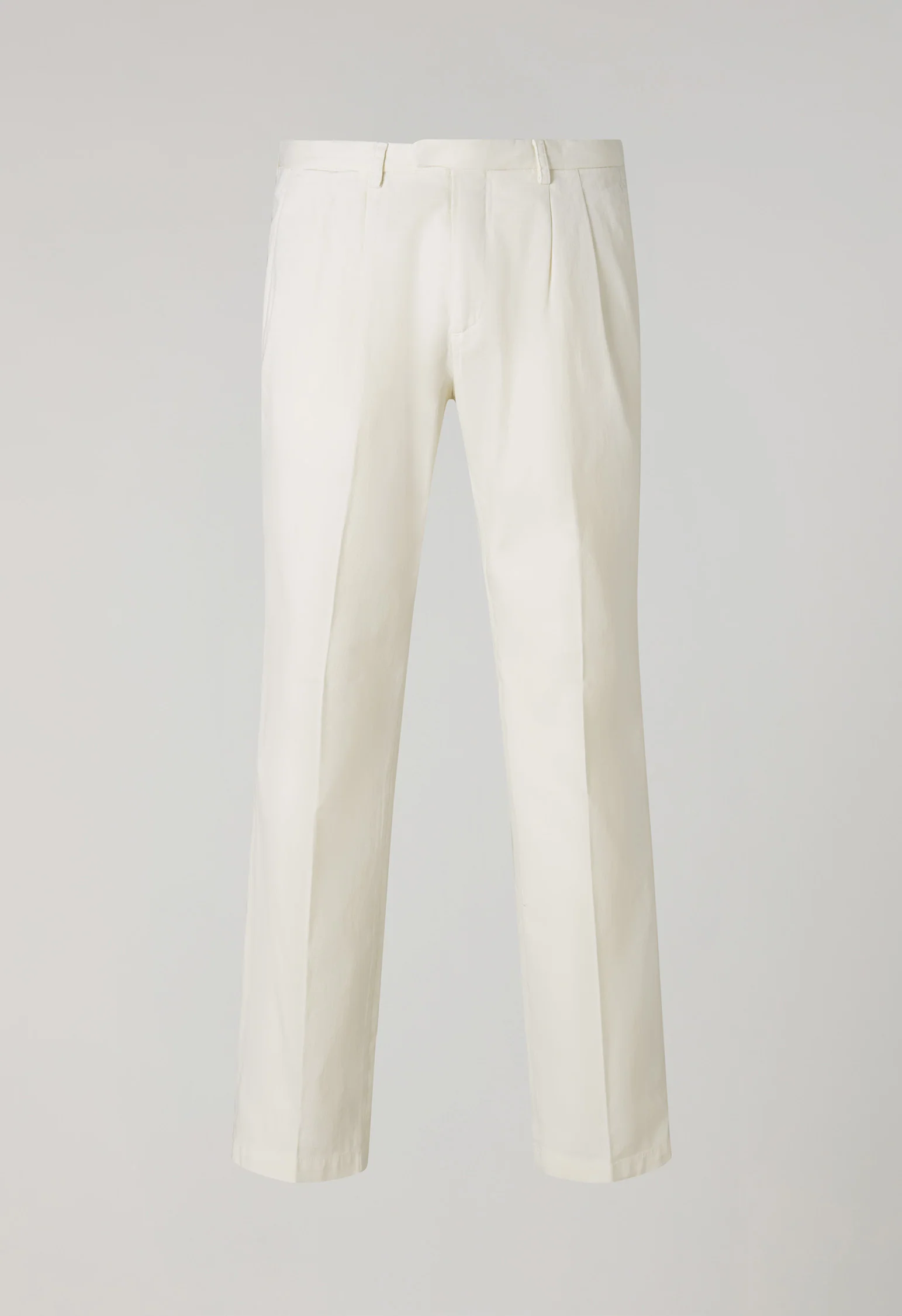 Pantalone Napoli in cotone stretch tinto in capo ghiaccio - Image 4