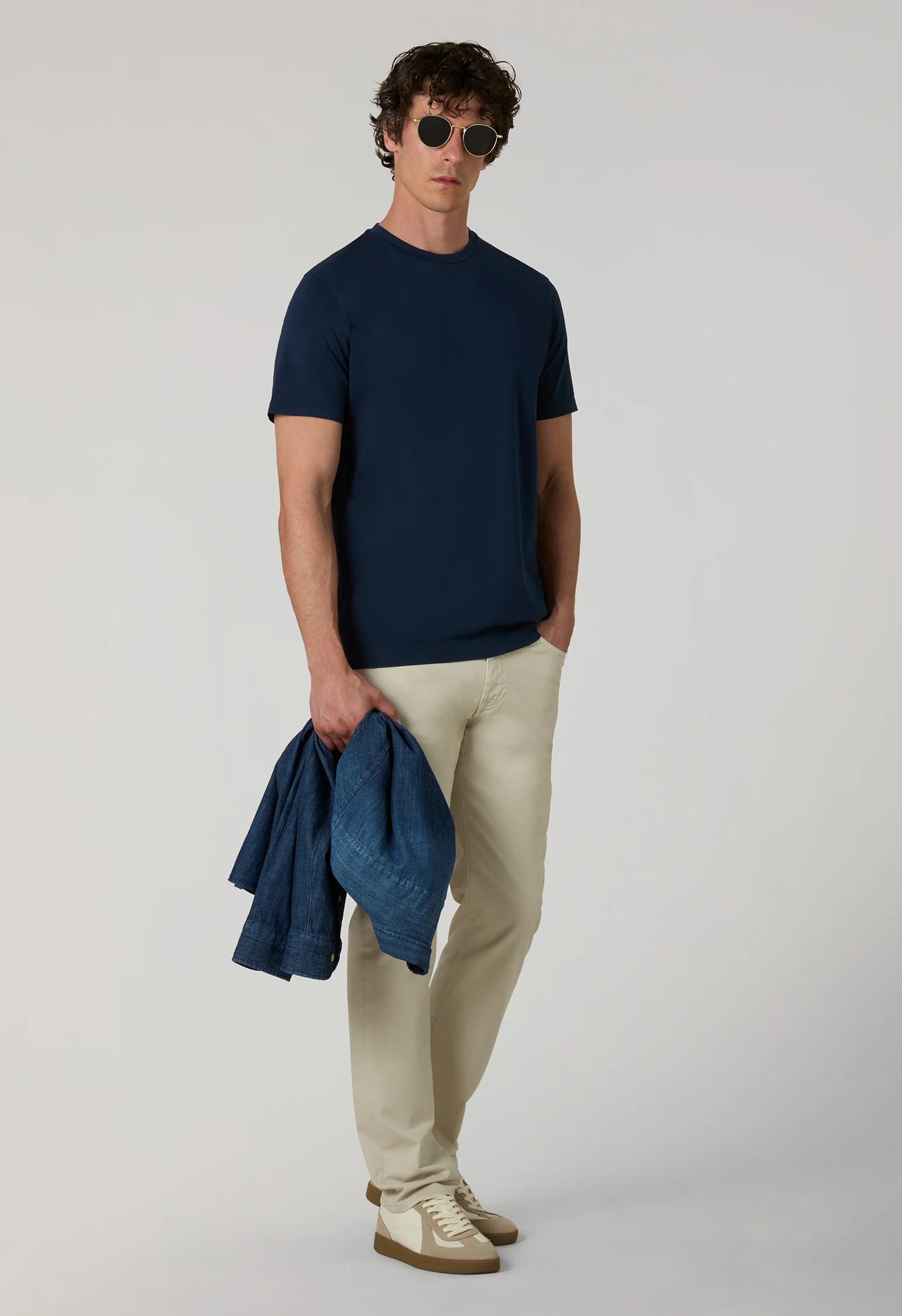 T-Shirt in jersey blu - Image 3